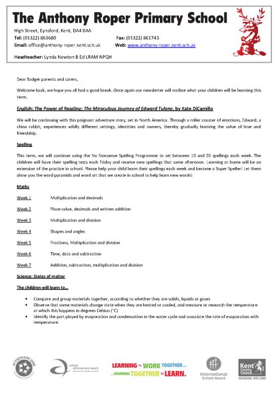 picture1_The Miraculous Journey Of Edward Tulane Pdf 116978 | Badger Term 6 Newsletter 2017