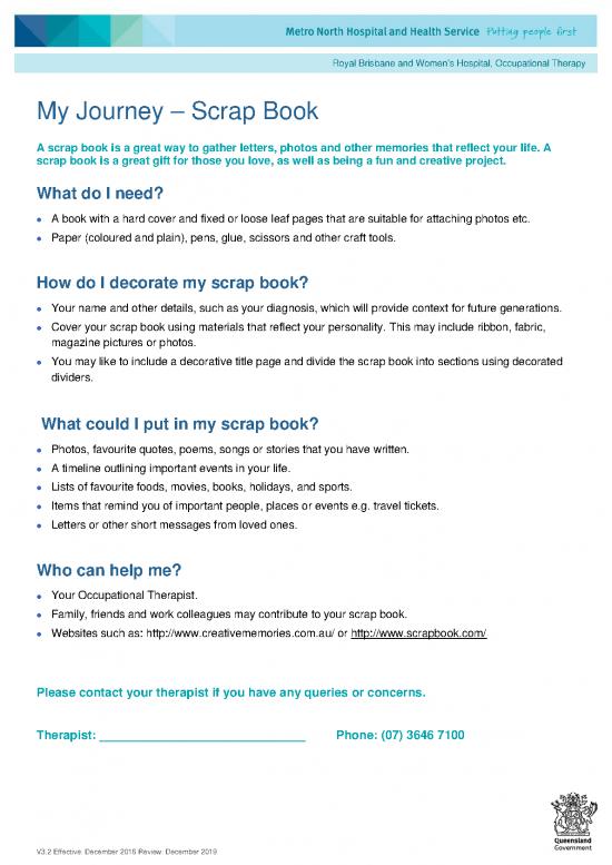 picture Journey Book Pdf 116788 | Cancer Journey Scrapbook