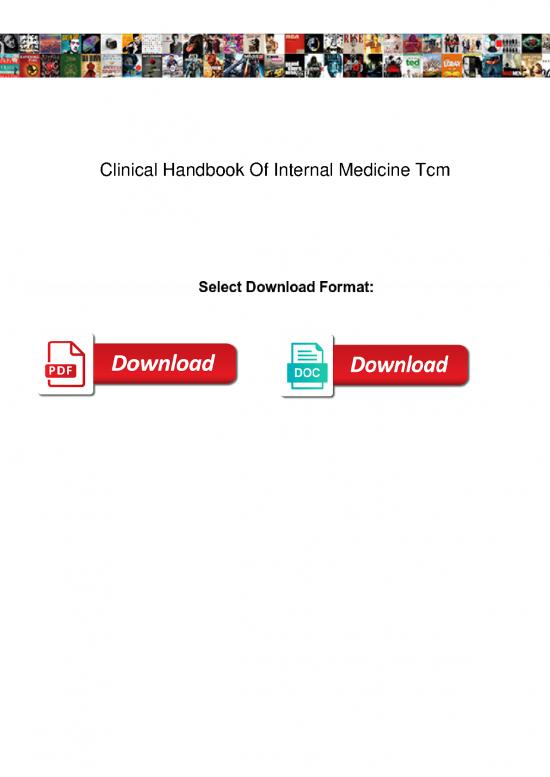 picture1_Internal Medicine Handbook Pdf 116601 | Clinical Handbook Of Internal Medicine Tcm