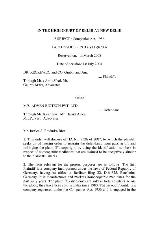 picture Justice Pdf 116310 | D Reckeweg V Adven Biotech