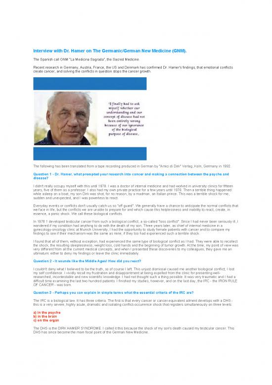 picture1_German New Medicine Pdf 116299 | Dhamer Interview