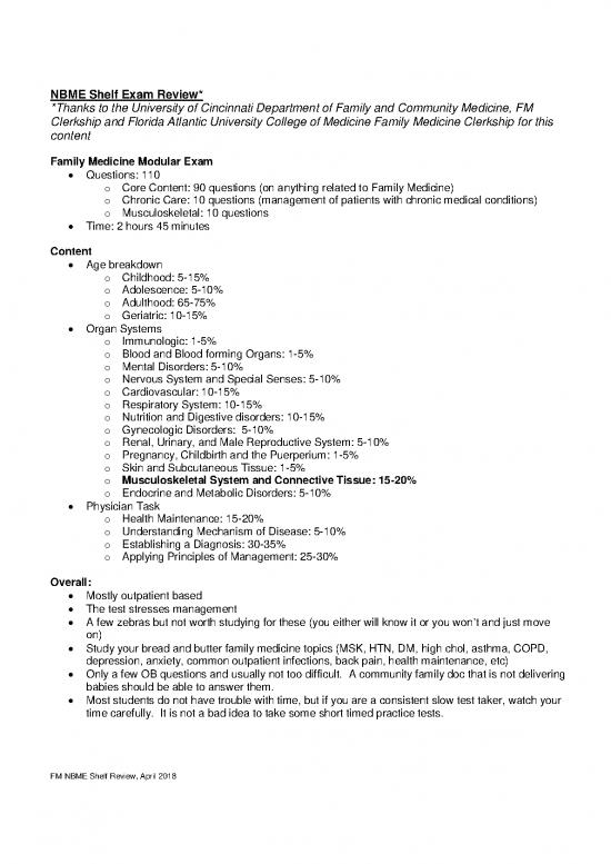 picture Medicine Pdf 115716 | Fm Shelf Exam Review 1