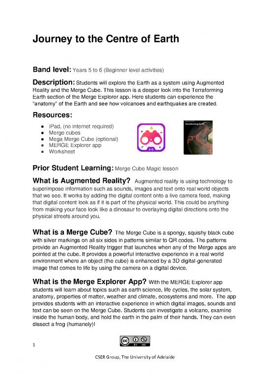 picture1_Journey Pdf 116664 | Journey To The Centre Of Earth Lesson Plan Merge Kit