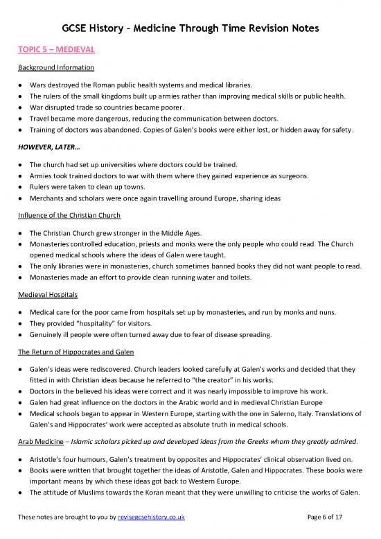 picture Medicine Notes Pdf 115853 | Medicine Through Time