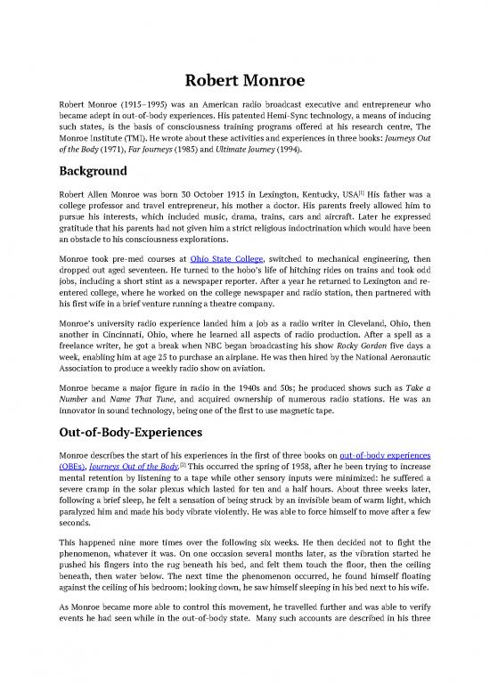 picture Journey Out Of The Body Pdf 116829 | Monroe Robert 563