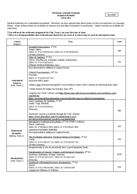 picture1_Medical Books Free 115447 | Pa Program Booklist 2020