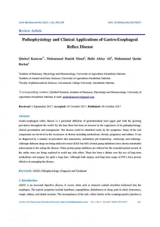 picture1_Pathophysiology Of Disease Pdf 115511 | Pathophysiology And Clinical Applications Of Gastroesophageal Reflux Disease