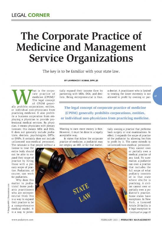 picture Practice Of Medicine Pdf 115940 | Podiatry Management Corporate Practice Of Medicine