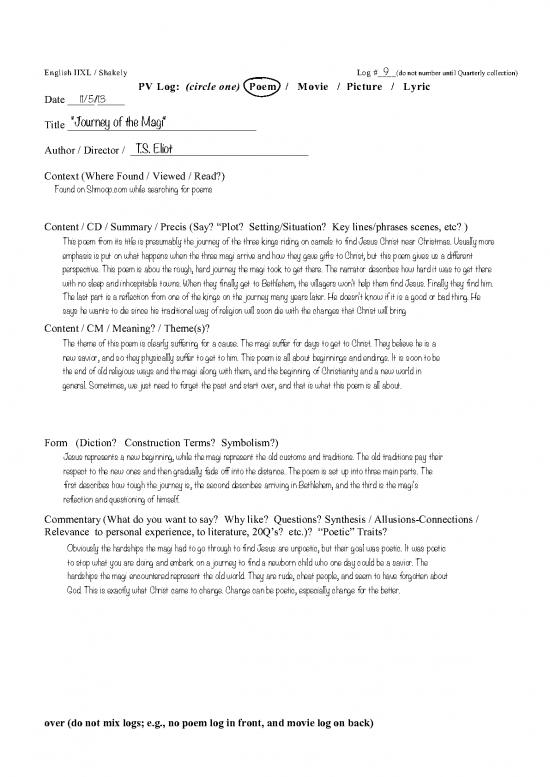 picture_Journey Of The Magi Pdf 116734 | Poem Log 09   Journey Of The Magi