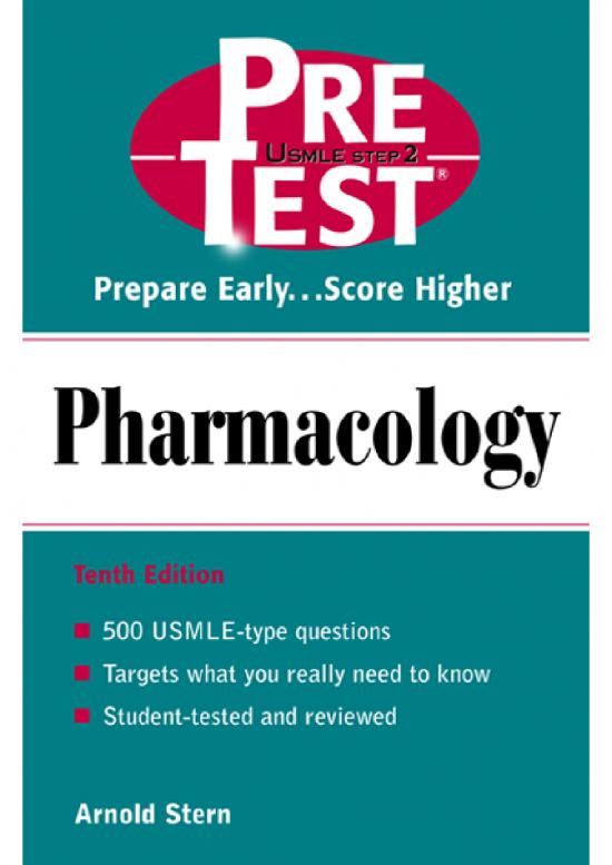picture Pretest Medicine Pdf 115788 | Pretest Pharmacology
