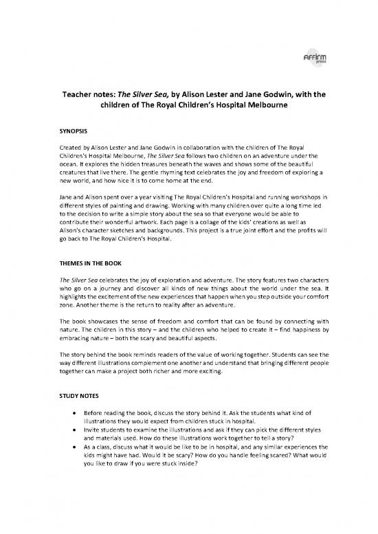 picture_Publishers Notes The Silver Sea