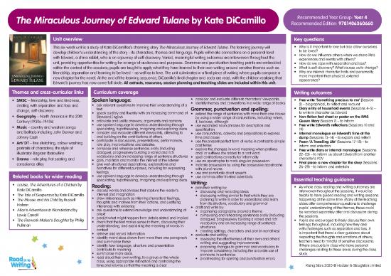 picture The Miraculous Journey Of Edward Tulane Pdf 117294 | Ritw Et Overview