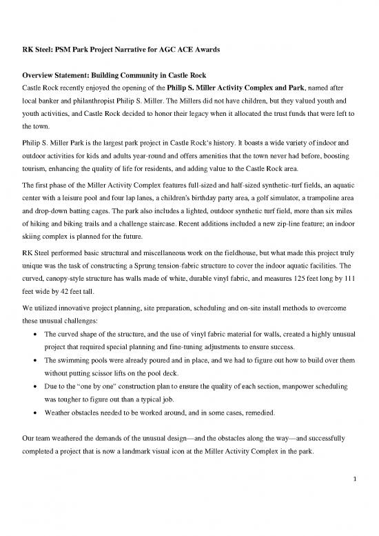 picture Park Psm Pdf 115681 | Rk Steel Psm Park Narrative And Pictures