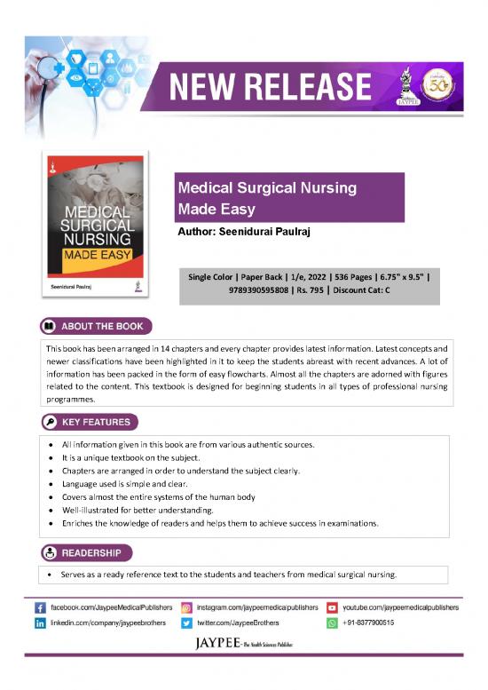 picture1_Medical Surgical Nursing Book Pdf 115541 | Seenidurai Paulraj  Medical Surgical Nursing Made Easy