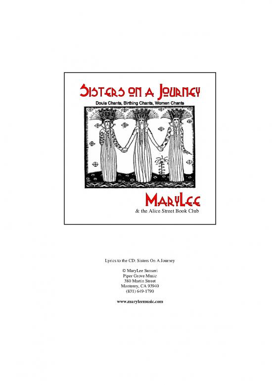 picture1_Journey Book Pdf 117199 | Sisters On A Journey Lyrics