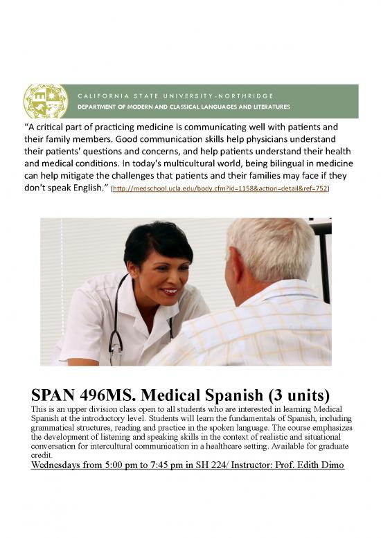 picture Medical Spanish Pdf 116307 | Span 496 Ms 2