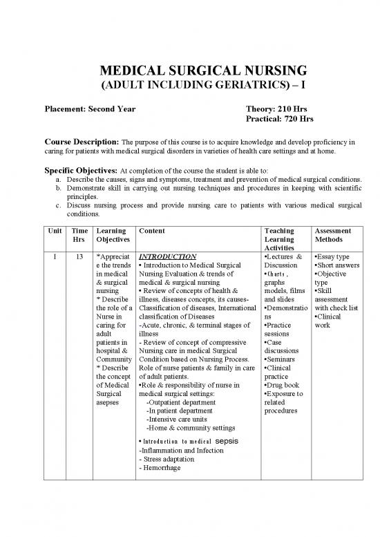 picture_Medical Nursing Pdf 115400 | Syllabus 2nd Yr Medical Surgical Nursing I