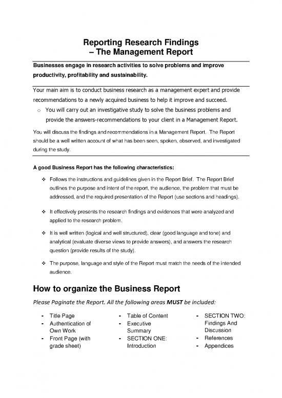 picture Business Research Report Pdf 117463 | Term Paper Organisaation  Outline