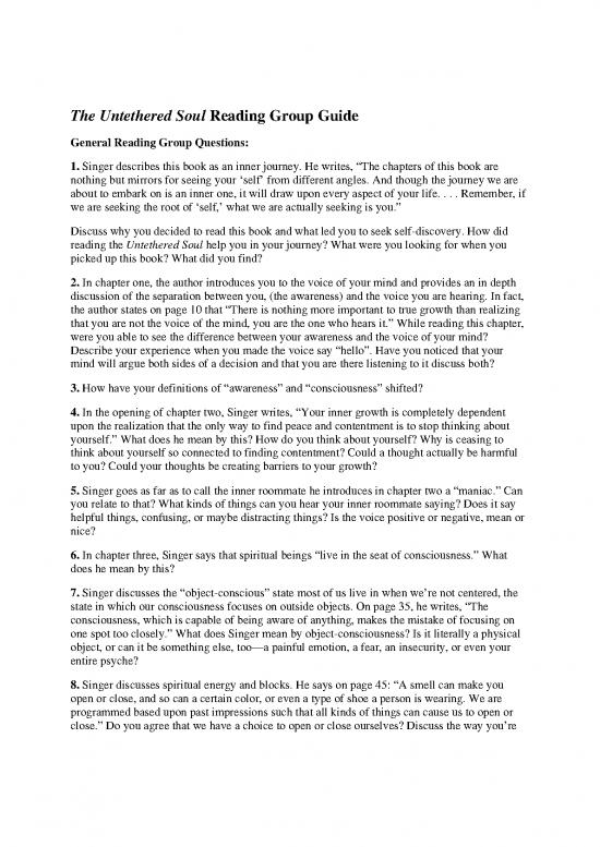 picture1_The Untethered Soul Pdf 117245 | Untethered Soul Reading Group Guide