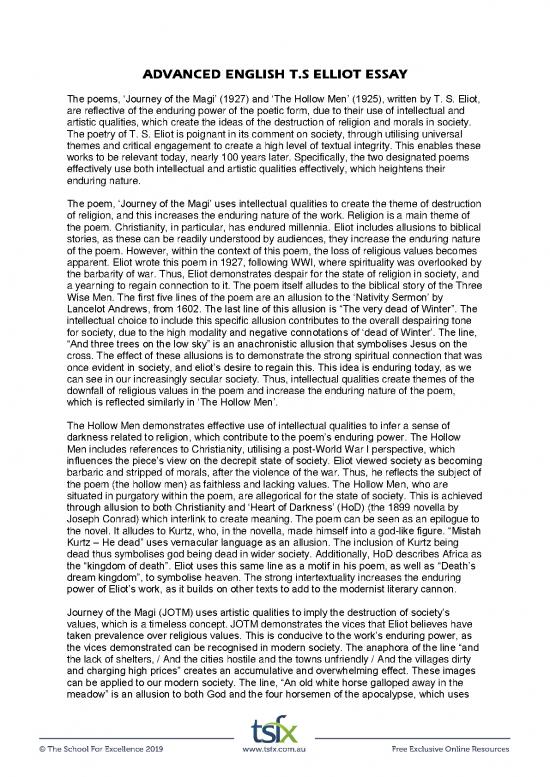 picture Journey Of The Magi Pdf 117356 | Year 12 English Advanced Seliot Module B Final