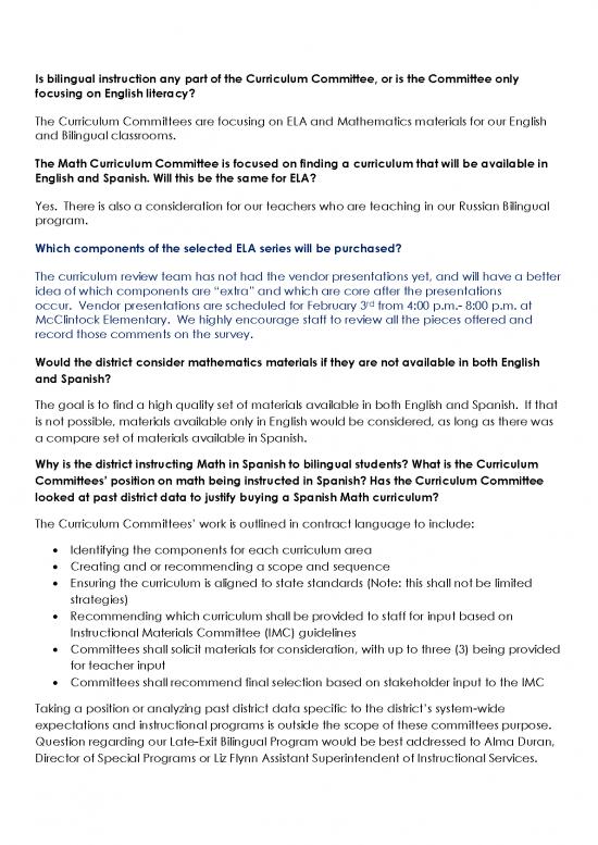 Agreement Contract Sample 115012 Curriculum Review Committees Questions