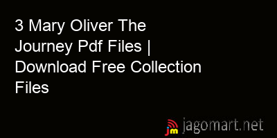 picture 3 Mary Oliver The Journey Pdf Files | Download Free Collection Files