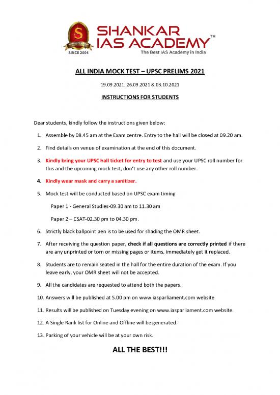 picture Upsc Mock Test Pdf 119169 | All India Mock Test Instructions For Offline Students