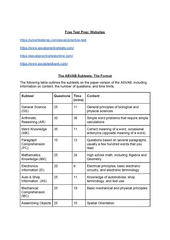 picture Asvab Practice Test Pdf 117845 | Asvab Prep Websites Resources