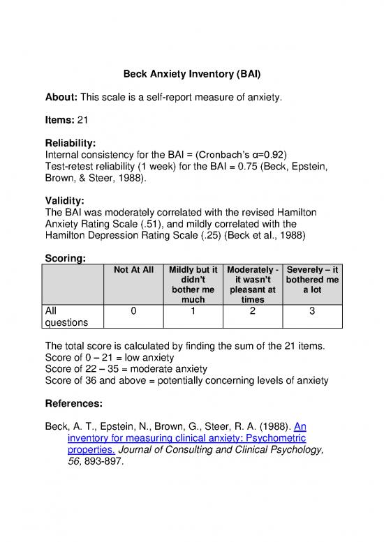 picture_Report Pdf 119267 | Beck Anxiety Inventory