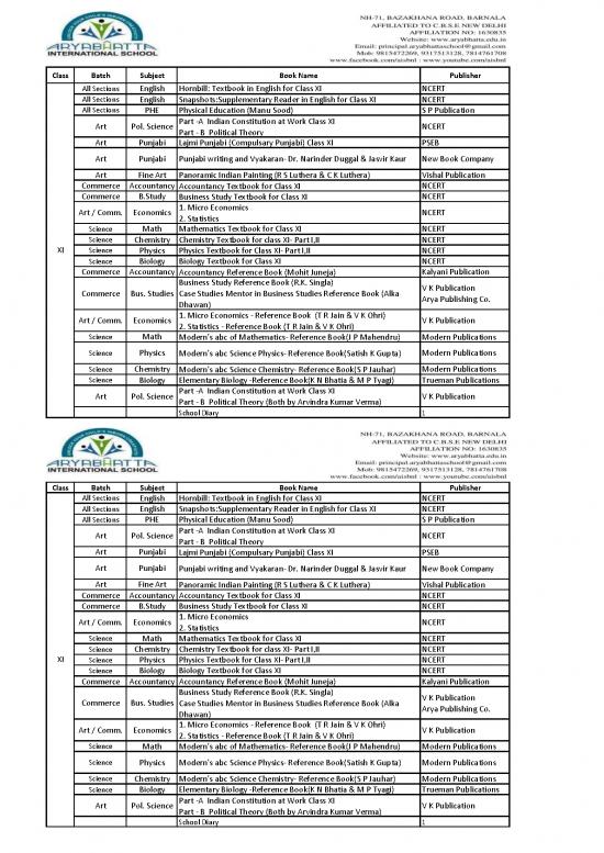 picture1_Study Pdf 119810 | Book List Class 11 (2022 23)
