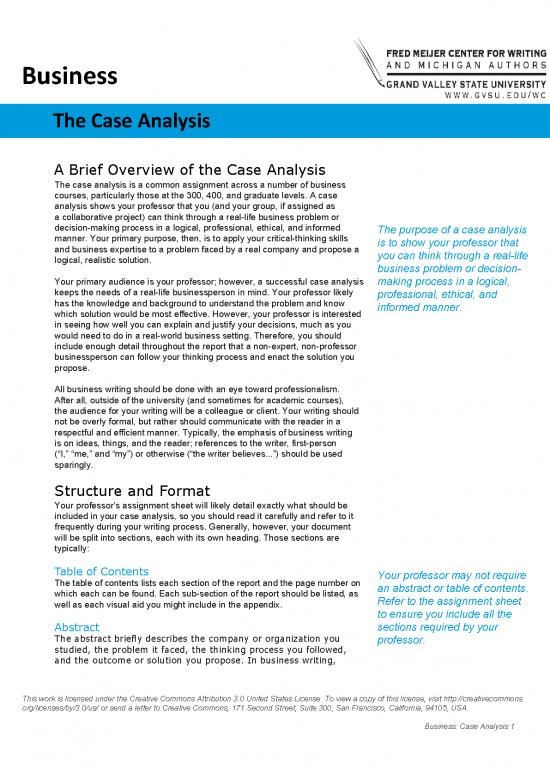 picture_Case Analysis Sample Pdf 119141 | Business Case Analysis Gg Final