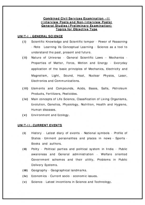 picture1_General Knowledge Pdf 119645 | Ccse Ii Syllabus 23 10 2019