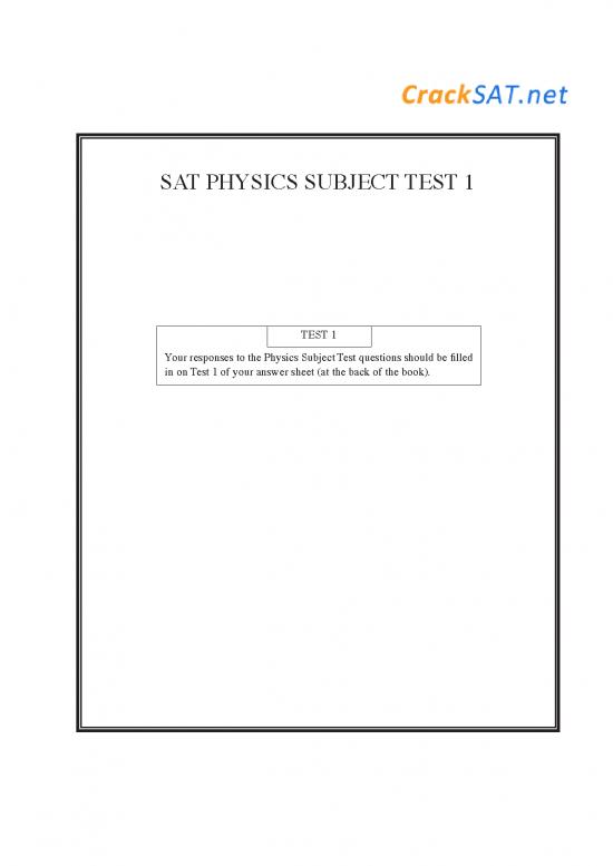 picture1_Sat Book Pdf 119741 | Cracking The Sat Subject Test Physics Test 1 Separate Answer Key