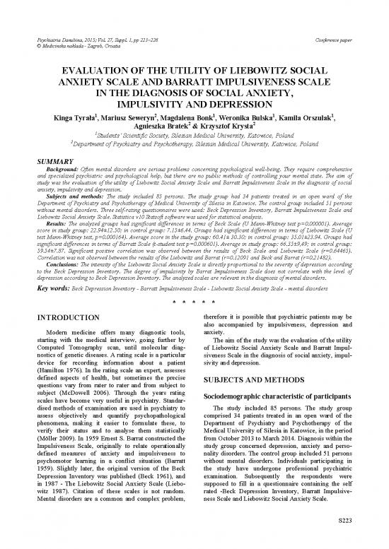 picture Liebowitz Social Anxiety Scale Pdf 119472 | Dnb Vol27 Sup1 223