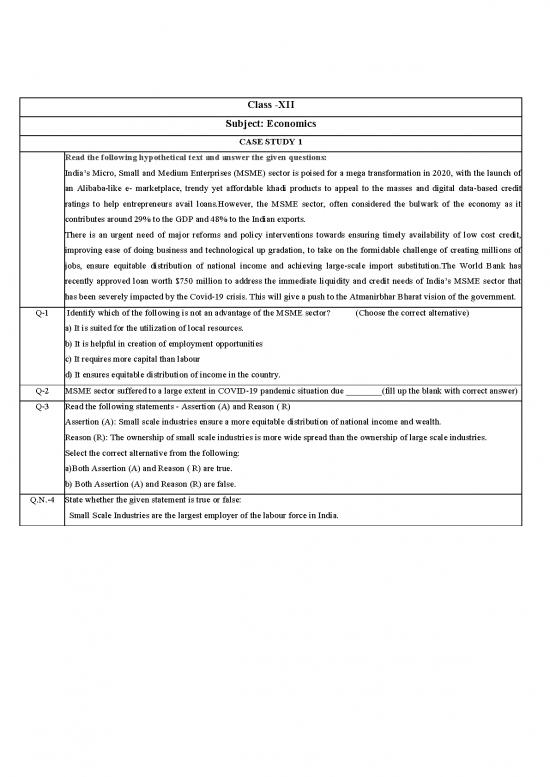 picture Study Pdf 119879 | Economicsxii