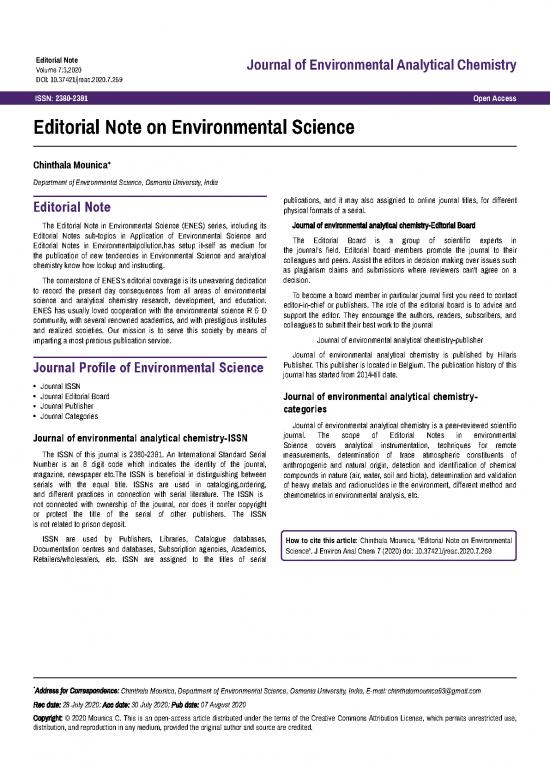 picture1_Editorial Note On Environmental Science