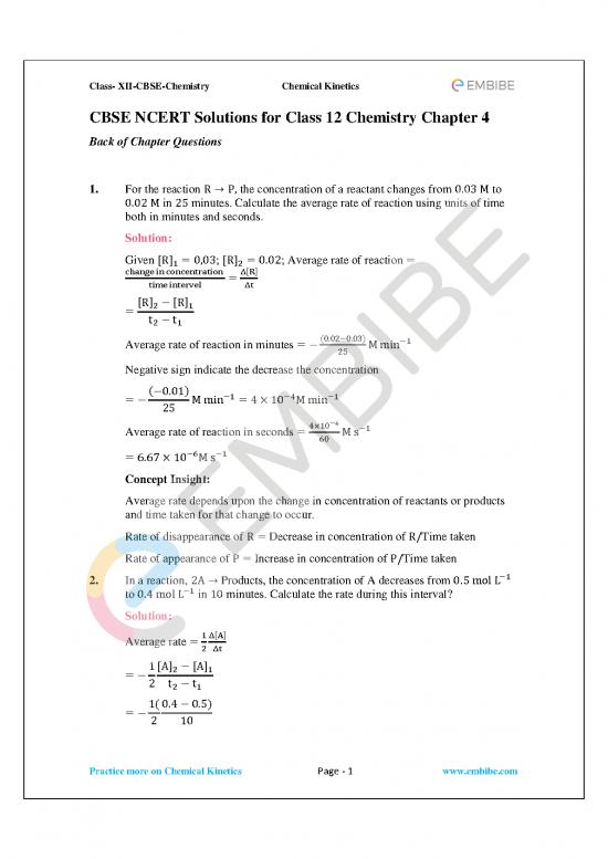 picture Chemical Kinetics Ncert Pdf 117652 | G12 Ncert Unit 4 Chemical Kinetics