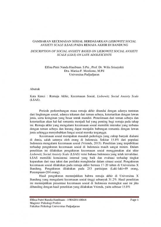 picture Liebowitz Social Anxiety Scale Pdf 117944 | Gambaran Kecemasan Sosial Berdasarkan Liebowitz