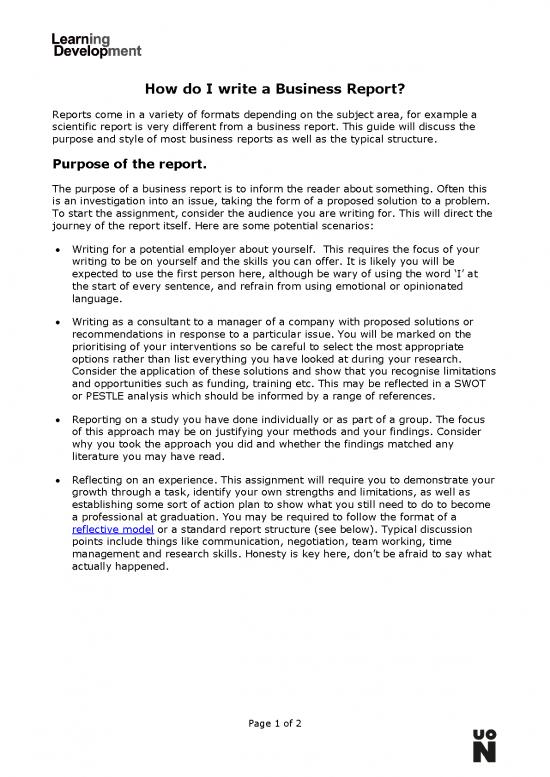 picture Report Pdf 118615 | How Do I Write A Business Report Feb 2020