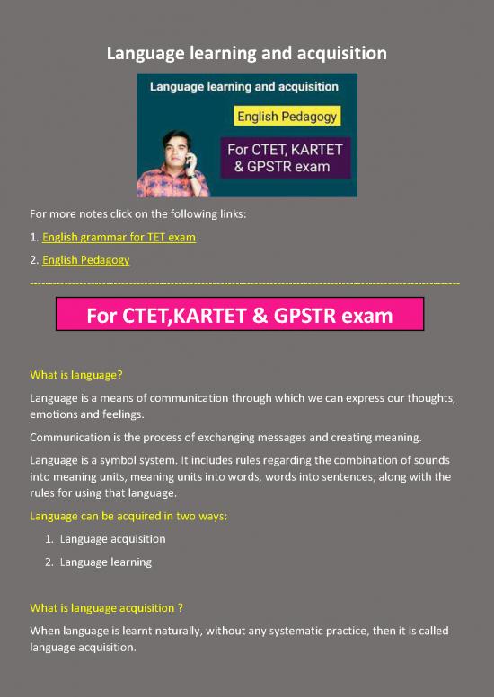 picture Ctet Notes 117989 | Language Learning And Aquisition English Pedagogy