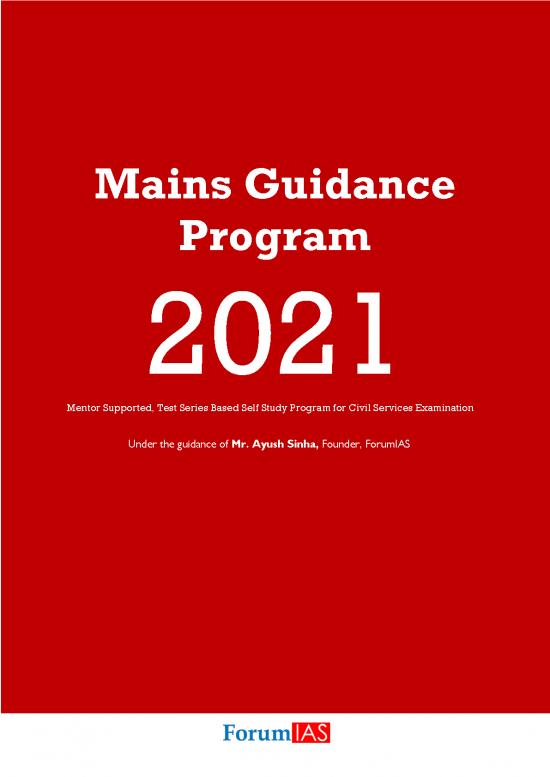 picture Study Pdf 119783 | Mains Guidance Program 2021 Guide