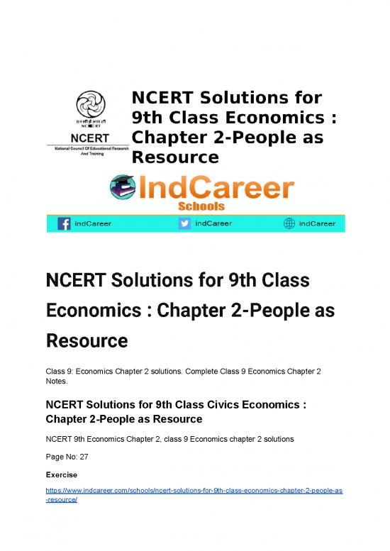 picture_Economics Pdf 119209 | Ncert Solutions For 9th Class Economics   Chapter 2 People As Resource