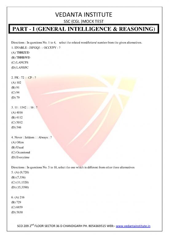 picture Ssc Cgl Mock Test Pdf 119714 | Ssc Cgl Mock Test 08 Oct 2016