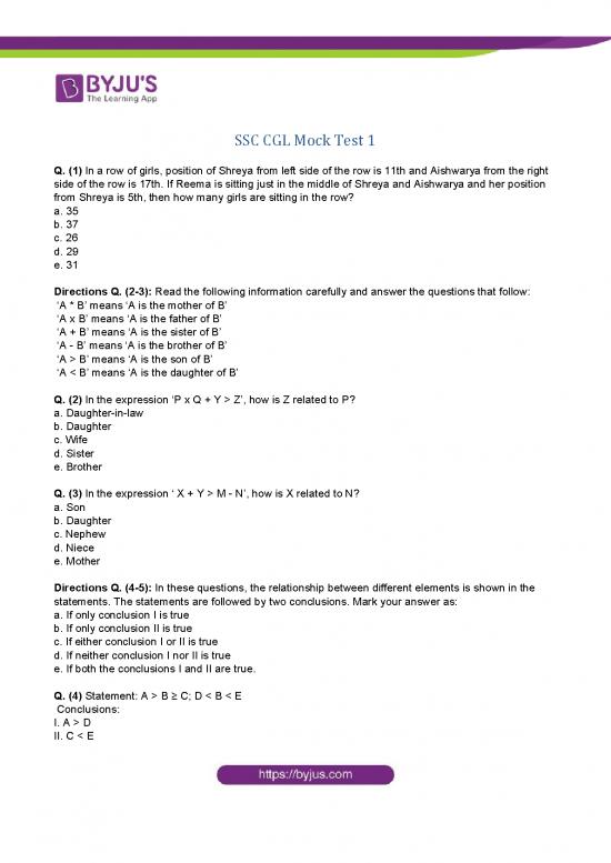 picture Ssc Cgl Mock Test Pdf 118224 | Ssc Cgl Mock Test 1