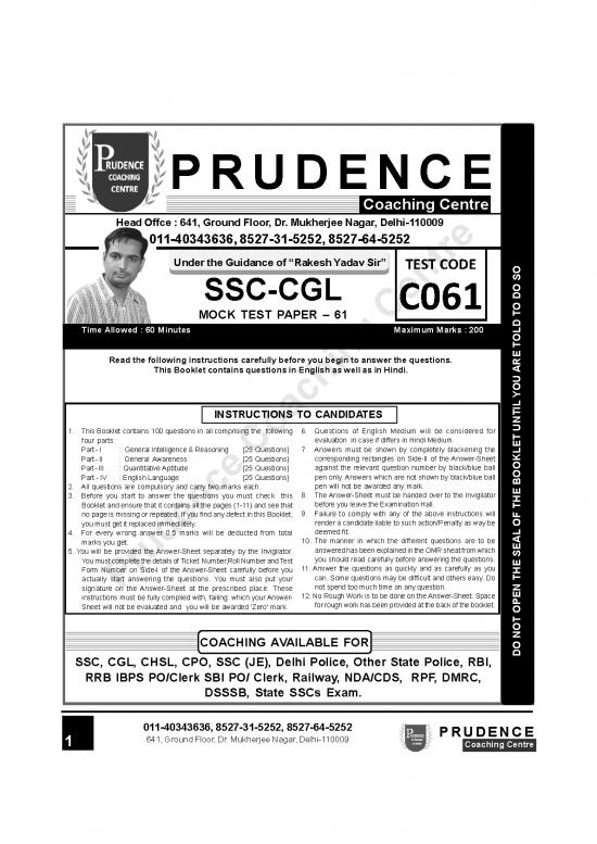 picture Ssc Cgl Mock Test Pdf 118377 | Ssc Cgl Mock Test 61