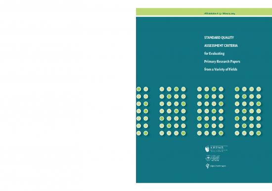picture_Standard Quality Assessment Criteria For Evaluating Primary Research Papers From A Variety Of Fields