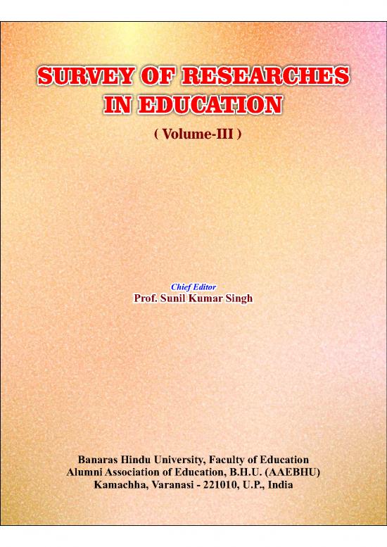 picture1_Study Pdf 118046 | Survey Of Researces In Education (volume Iii),e Book, Prof Sunil Kr  Singh,bhu