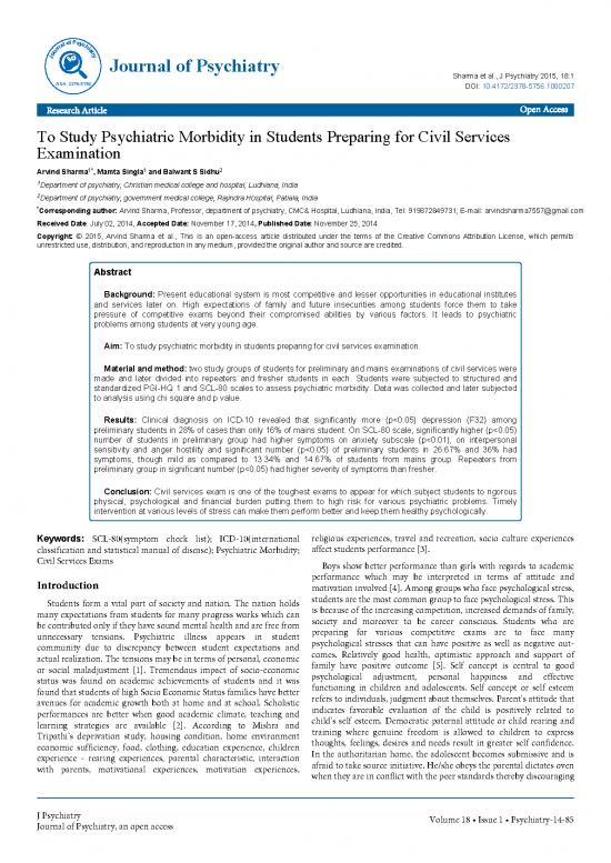 picture1_Study Pdf 119320 | To Study Psychiatric Morbidity In Students Preparing For Civil Services 207