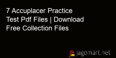 picture 7 Accuplacer Practice Test Pdf Files | Download Free Collection Files