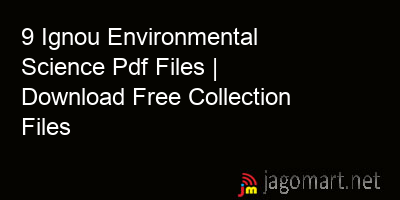 picture 9 Ignou Environmental Science Pdf Files | Download Free Collection Files